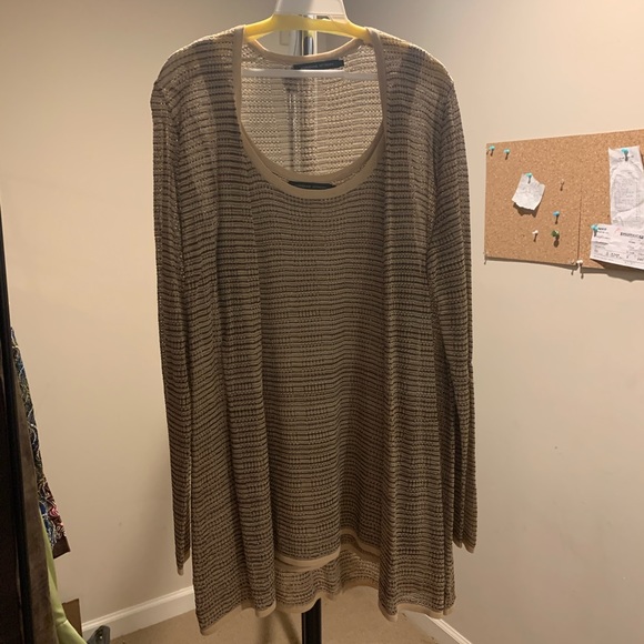 Adrienne Vittadini Tops - Adrienne Vittadini lightweight cardigan w/tank top